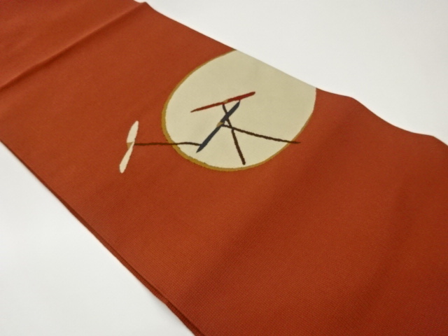 JAPANESE NAGOYA OBI / WOVEN DRAGONFLY